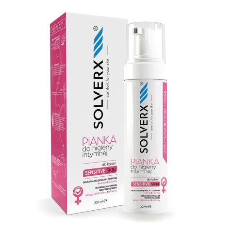 SOLVERX Sensitive Skin pianka do higieny intymnej dla kobiet 200ml (P1)