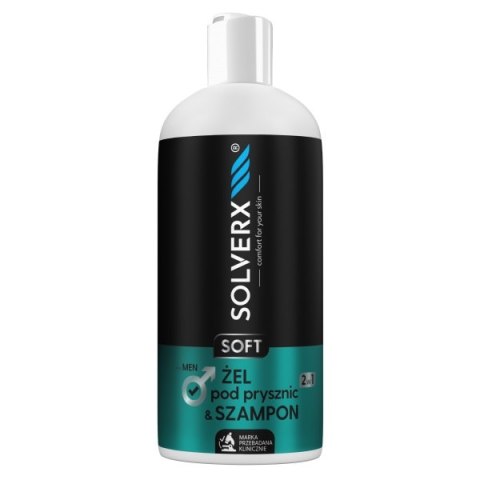 SOLVERX Soft żel pod prysznic i szampon 2w1 dla mężczyzn 400ml (P1)