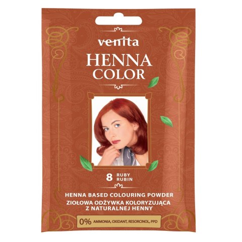 Venita Henna Color ziołowa odżywka koloryzująca z naturalnej henny 8 Rubin (P1)