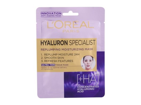 L'Oréal Paris Hyaluron Specialist Replumping Moisturizing Maseczka do twarzy w płachcie 1 szt (W) (P2)