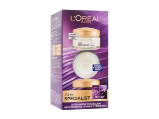 L'Oréal Paris Krem na dzień 50 ml + Krem na noc 50 ml Age Specialist 55+ Krem do twarzy na dzień Linie mimiczne i zmarszczki 50