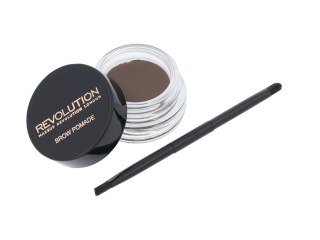 Makeup Revolution London Medium Brown Brow Pomade With Double Ended Brush Żel i pomada do brwi TAK 2,5 g (W) (P2)