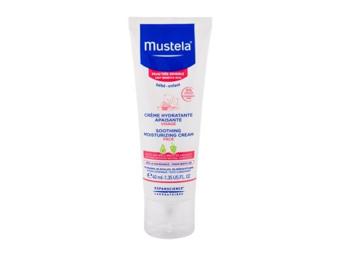 Mustela Bébé Soothing Moisturizing Face Cream Krem do twarzy na dzień Wrażliwa i podrażniona cera 40 ml (K) (P2)