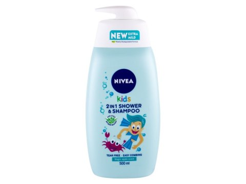 Nivea Kids 2in1 Shower Shampoo Magic Apple Scent Żel pod prysznic 500 ml (K) (P2)