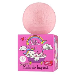 Little Unicorn Błyszcząca kula do kąpieli Malina 165g (P1)