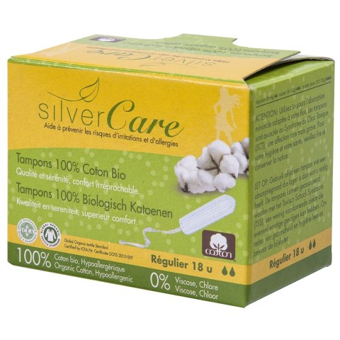 Masmi Silver Care tampony bez aplikatora z bawełny organicznej Regular 18szt (P1)