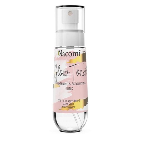 Nacomi Glow Toner rozświetlająco-złuszczający tonik do twarzy 80ml (P1)