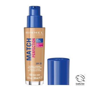 Rimmel Match Perfection Foundation podkład dopasowujący się do cery 103 True Ivory SPF20 30ml (P1)