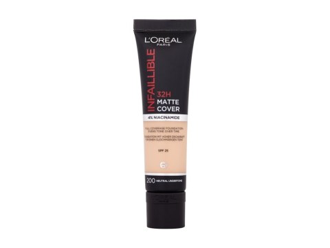 L'Oréal Paris 200 Infaillible 32H Matte Cover SPF25 Podkład kremowa 30 ml (W) (P2)