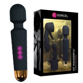 Marc Dorcel Kit Wanderful zestaw masażer różdżka + dwie nakładane końcówki (P1)