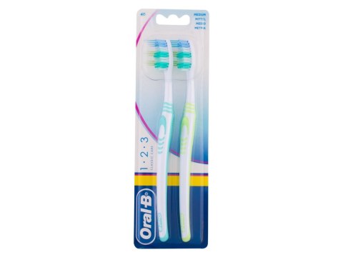 Oral-B 1-2-3 Classic Medium Szczoteczka do zębów 2 szt (U) (P2)