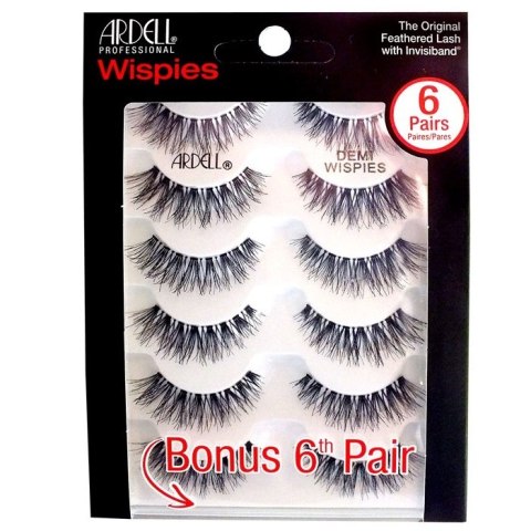 Ardell Demi Wispies 6-Pack sztuczne rzęsy na pasku 6 par Black (P1)