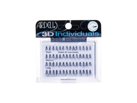 Ardell Kępki rzęs 12 szt + Kępki rzęs 14 szt Medium Black + Kępki rzęs 28 szt Long Black 3D Individuals Combo Pack Sztuczne rzę