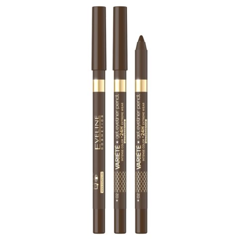 Eveline Cosmetics Variete wodoodporna żelowa kredka do oczu 02 Brown (P1)