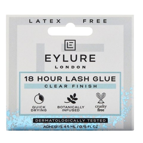 Eylure 18 Hour Lash Glue bezbarwny klej do rzęs bez lateksu Clear Finish 4.5ml (P1)