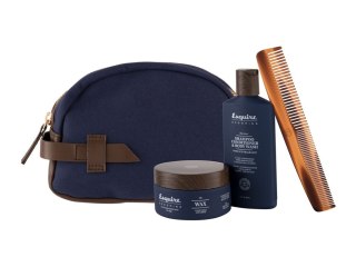 Farouk Systems Żel pod prysznic 3w1 89 ml + Wosk do włosów The Wax 85 g + Grzebień Classic Travel Dual Comb + Kosmetyczka Esquir