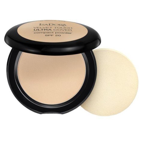 Isadora Velvet Touch Ultra Cover Compact Powder SPF20 kryjący puder prasowany 61 Neutral Ivory 7.5g (P1)