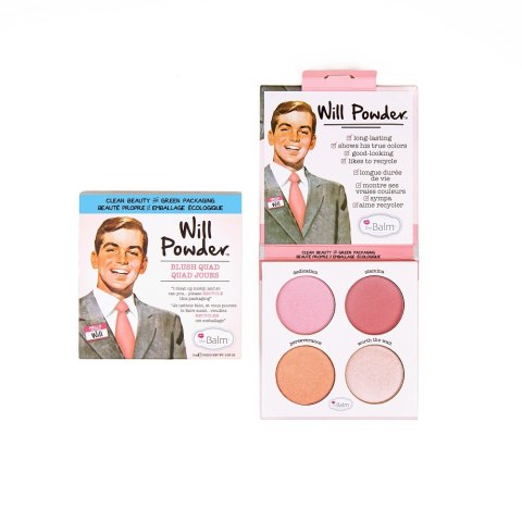 The Balm Will Powder Blush Quad paleta róży do policzków 10g (P1)