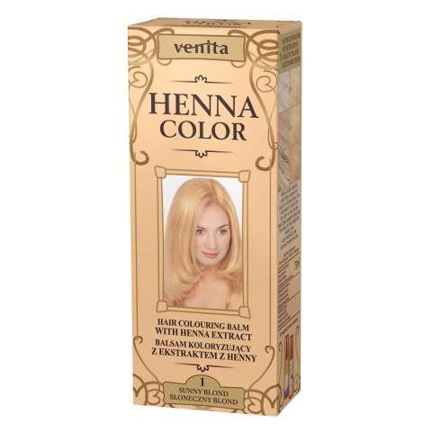 Venita Henna Color balsam koloryzujący z ekstraktem z henny 1 Słoneczny Blond 75ml (P1)