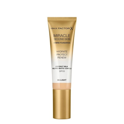 Max Factor Miracle Second Skin Hybrid Foundation podkład nawilżający z filtrem 03 Light 30ml (P1)