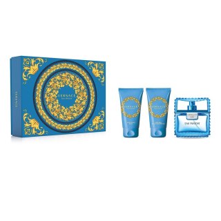 Versace Man Eau Fraiche zestaw woda toaletowa spray 50ml + żel pod prysznic 50ml + balsam po goleniu 50ml (P1)