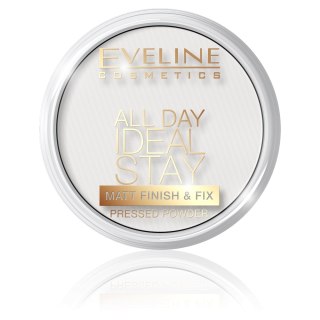 Eveline Cosmetics All Day Ideal Stay Matt FinishFix Pressed Powder matująco-utrwalający puder do twarzy 60 White 12g (P1)