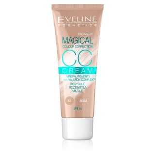 Eveline Cosmetics Magical Colour Correction CC Cream multifunkcyjny podkład 53 Beige SPF15 30ml (P1)