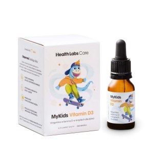 HealthLabs MyKids Vitamin D3 wegańska witamina D w kropelkach dla dzieci suplement diety 9.7ml (P1)