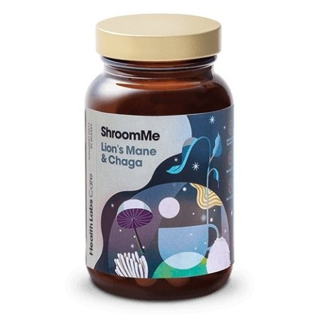 HealthLabs ShroomMe Lion's Mane Chaga energia i poprawa koncentracji suplement diety 90 porcji (P1)