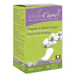 Masmi Silver Care wkładki higieniczne o anatomicznym kształcie 100% bawełny organicznej 30szt (P1)