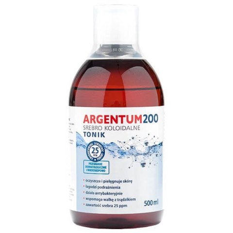 Aura Herbals Argentum 200 tonik do twarzy 25PPM Srebro Koloidalne 500ml (P1)