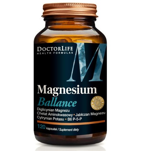 Doctor Life Magnesium Ballance cytrynian i jabłczan magnezu magnez 240mg suplement diety 120 kapsułek (P1)