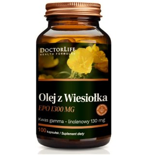 Doctor Life Olej z wiesiołka 1300mg suplement diety 100 kapsułek (P1)