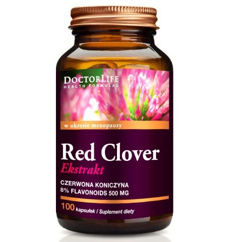 Doctor Life Red Clover Extract czerwona koniczyna 500mg suplement diety 100 kapsułek (P1)