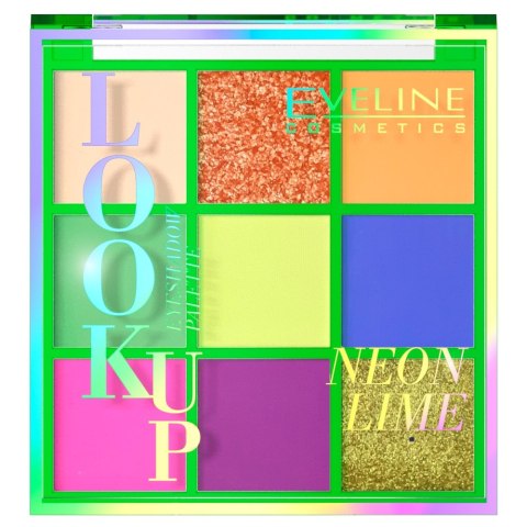 Eveline Cosmetics Look Up paleta 9 cieni do powiek Neon Lime 10.8g (P1)