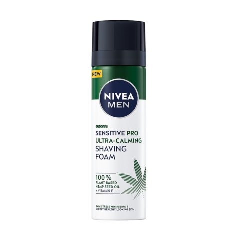 Nivea Men Sensitive Pro Ultra-Calming Shaving Foam pianka do golenia z olejem z nasion konopnych 200ml (P1)