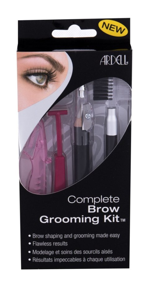 Ardell Brow Grooming Kit Kredka do brwi 2,3g Rozświetlająca kredka pod brwi 2,3g + Brzytwa do brwi 1 szt + Nożyczki i brzytwa do