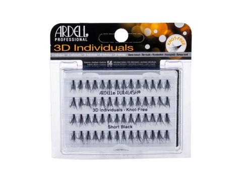 Ardell Short Black 3D Individuals Duralash Knot-Free Sztuczne rzęsy 56 szt (W) (P2)