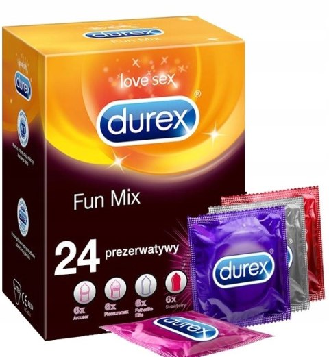 Durex Durex prezerwatywy Fun Mix lateksowe 24 szt (P1)