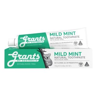 Grants of Australia Mild Mint Natural Toothpaste naturalna łagodząca pasta do zębów bez fluoru 110g (P1)