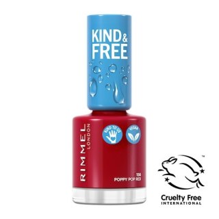 Rimmel Kind Free wegański lakier do paznokci 156 Poppy Pop Red 8ml (P1)