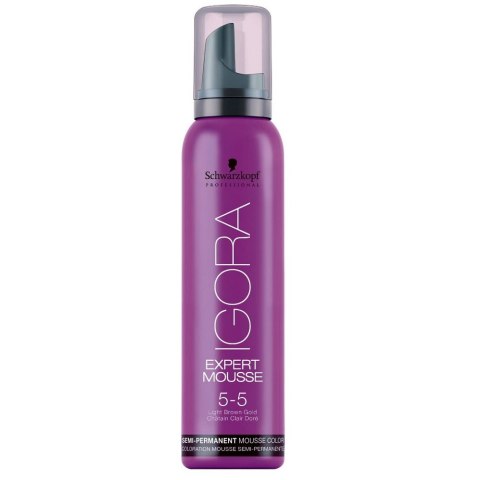 Schwarzkopf Professional Igora Expert Mousse koloryzująca pianka do włosów 5-5 Lekki Złoty Brąz 100ml (P1)