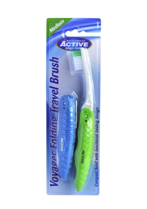 Active Oral Care Voyager Folding Travel Brush podróżne szczoteczki do zębów Medium 2szt. (P1)