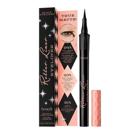 Benefit Roller Liner Matte Liquid Eyeliner matowy eyeliner w pisaku Black 1ml (P1)