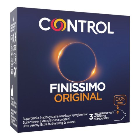 Control Finissimo Original bardzo cienkie prezerwatywy z naturalnego lateksu 3szt. (P1)