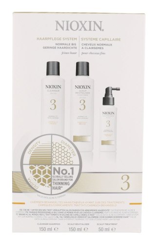 Nioxin System 3 Szampon do włosów 150ml 150ml System 3 Cleanser Shampoo + 150ml System 3 Scalp Revitaliser Conditioner + 50ml Sy