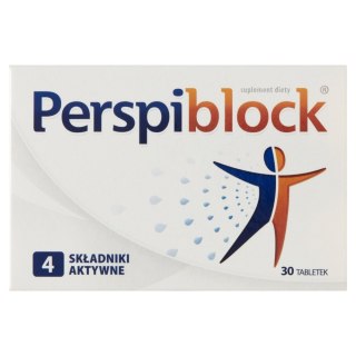 Perspiblock Suplement diety hamujący nadmierne pocenie 30 tabletek (P1)