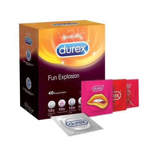 Durex Durex prezerwatywy Fun Explosion mix zestaw 40 szt (P1)