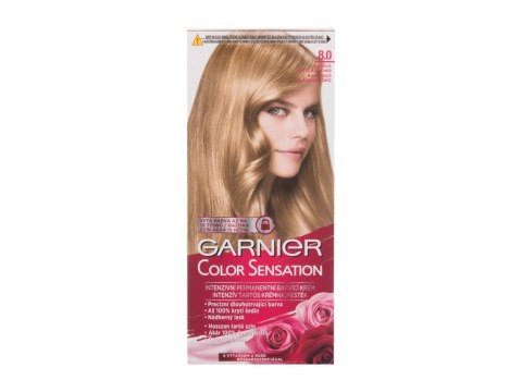 Garnier 8,0 Luminous Light Blond Color Sensation Farba do włosów Włosy farbowane 40 ml (W) (P2)