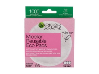 Garnier Skin Naturals Micellar Reusable Eco Pads Waciki kosmetyczne 3 szt (W) (P2)